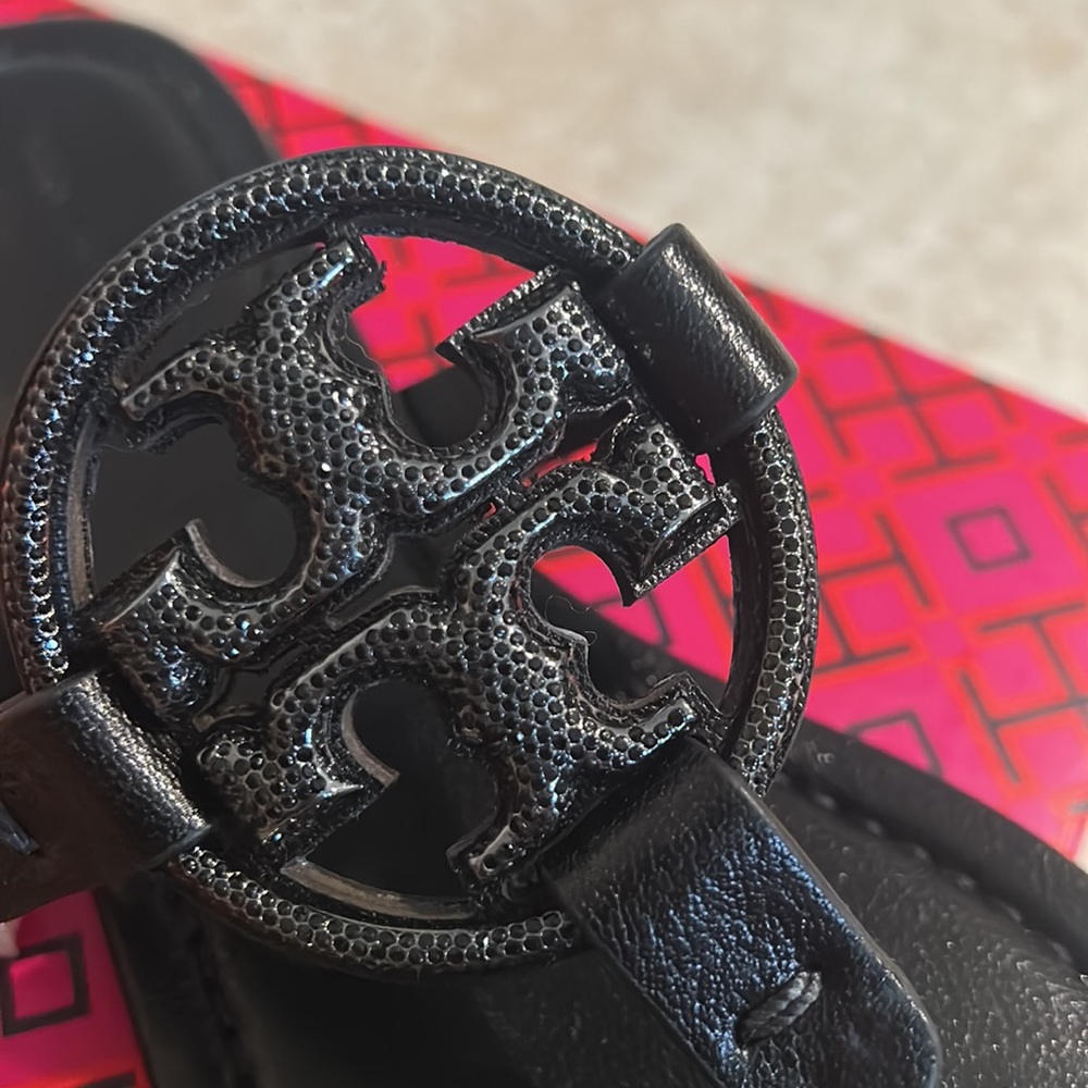 New Tory Burch Miller Pave Leather Sandal - Picture 7 of 13